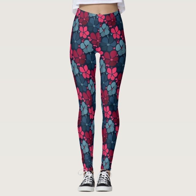 boho-Blume Leggings (Vorderseite)