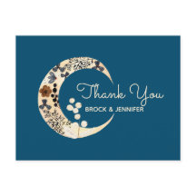 Boho Blume Moon Wedding Dankeschön Card