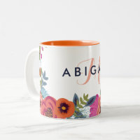 Boho Blume - Name und Monogramm