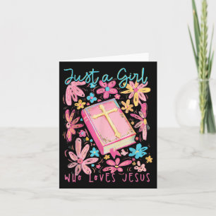 Boho Blume nur ein Mädchen, das Jesus religiös Lie Karte