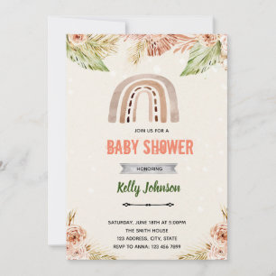 Boho Blume Regenbogen Thema laden Einladung