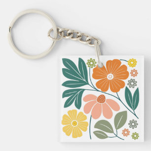 Boho Blume Schlüsselanhänger