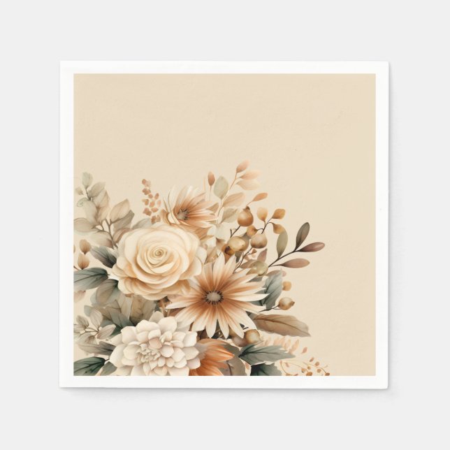 Boho Blume Serviette (Vorderseite)