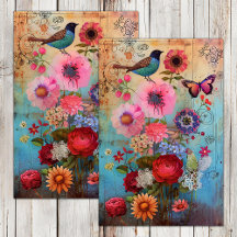 BOHO-BLUME UND BIRD DECOUPAY