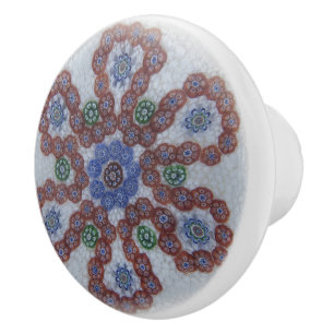 Boho Blume Viktorianisch Red Blue Keramikknauf