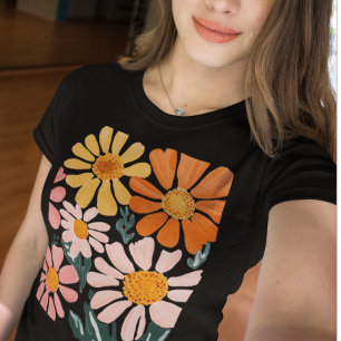 Boho Blume Wildblume Daisy T-Shirt