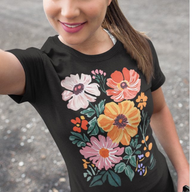 Boho Blume Wildblume Tri-Blend Shirt (Von Creator hochgeladen)
