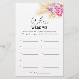 Boho Blume - Wo waren wir Brautparty