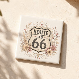 Boho-Blumen-Andenken an die Mother Road Magnet