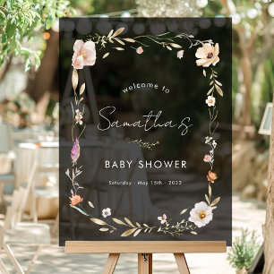 Boho-Blumen-Baby-Party Acrylschild