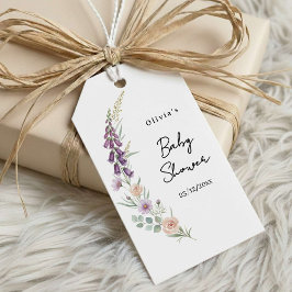 Boho Blumen Baby Shower Geschenkkarte Wildblumenli Geschenkanhänger
