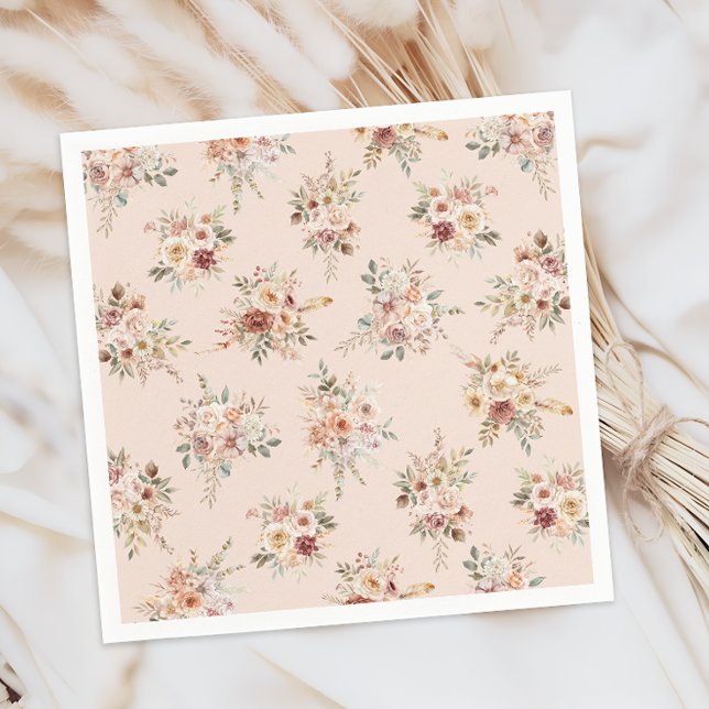 Boho-Blumen-Babyparty-Servietten Serviette (Von Creator hochgeladen)