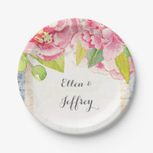 Boho-Blumen-Brautparty oder Hochzeit mit Pfingstro