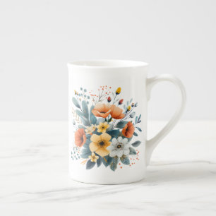 Boho-Blumen-Cliparts zum Muttertag-619830 Prozellantasse