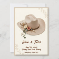 Boho-Blumen-Cowboyhut | Elegante ländliche Hochzei