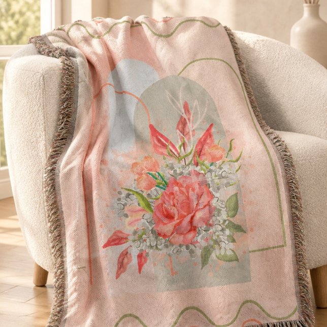 Boho-Blumen-Design-Wurfdecke Decke (Von Creator hochgeladen)