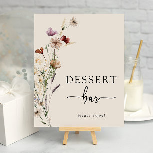 Boho-Blumen-Dessertposter Poster