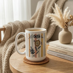 Boho-Blumen-Es ist okay, anders zu sein Kaffeetasse
