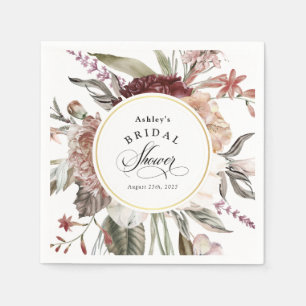Boho Blumen-Fantasie Wasserfarben-Braut-Tagung Serviette