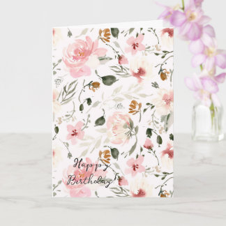 Boho-Blumen-Geburtstag Karte