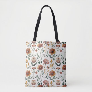 Boho-Blumen-Geometrie – Erdige Wildblumen-Muster