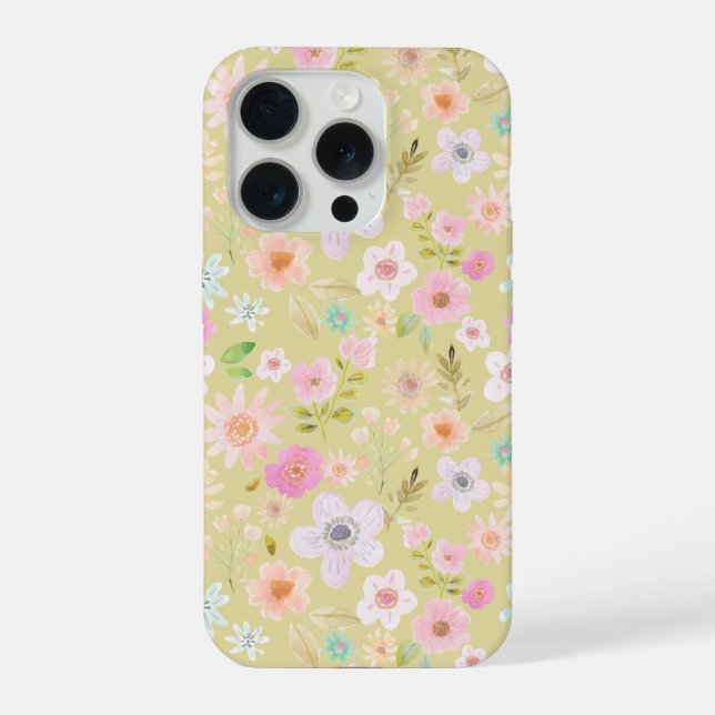 Boho-Blumen-Handyhülle iPhone Hülle (Rückseite)