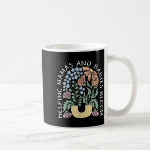 Boho-Blumen-Helng-Mamas und Babys blühen Doula B Kaffeetasse