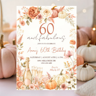 Boho-Blumen-Herbst-Erwachsener-fabelhafter-Geburts Einladung