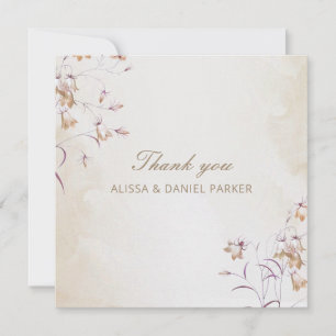 Boho-Blumen-Hochzeit-Dankeskarten
