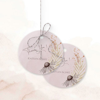Boho-Blumen-Hochzeitsgeschenkanhänger Geschenkanhänger