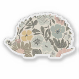 Boho-Blumen-Igel Aufkleber