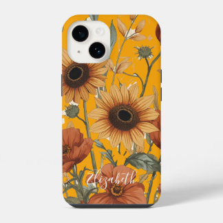 Boho-Blumen-iPhone- und iPad-Hülle | Terrakotta iPhone 14 Hülle