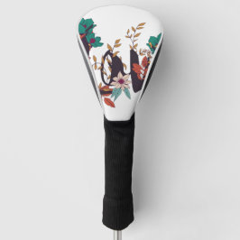 Boho-Blumen-Liebe-Grafik-Truckerhut Golf Headcover