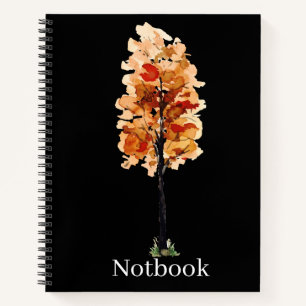Boho-Blumen-Linienkunstzeichnung Personalisierte H Notizbuch