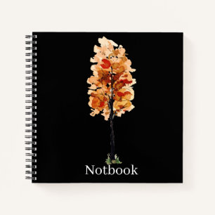 Boho-Blumen-Linienkunstzeichnung Personalisierte H Notizbuch