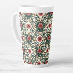 Boho-Blumen-Magie - in Grün- und Rosatönen Milchtasse