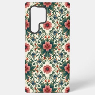 Boho-Blumen-Magie - in Grün- und Rosatönen Samsung Galaxy Hülle