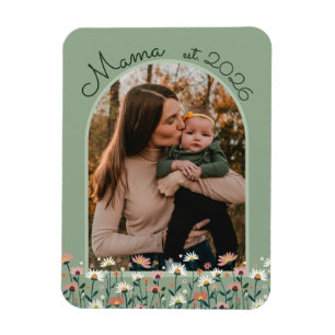 Boho-Blumen-Mama-Established-Individualfoto Magnet