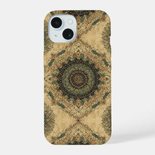 Boho-Blumen-Mandala-Wasserfarben-iPhone-Hülle iPhone 15 Hülle