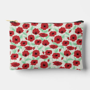 Boho-Blumen-Mohnmuster Zubehörtasche