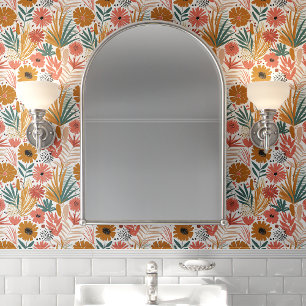 Boho-Blumen-Palmblatt Tapete