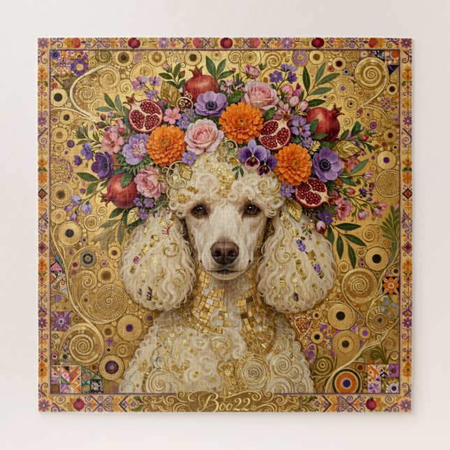 Boho-Blumen-Pudel-Puzzle Puzzle (Vertikal)