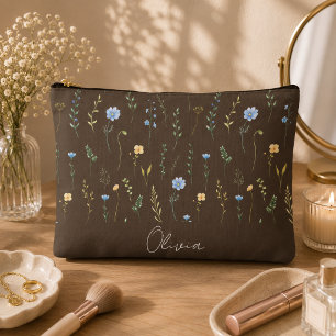 Boho-Blumen-Regenbogen Zubehörtasche