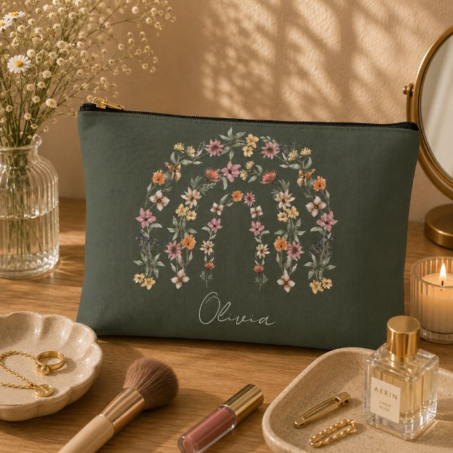 Boho-Blumen-Regenbogen Zubehörtasche (Von Creator hochgeladen)