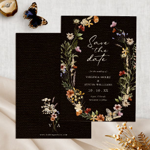 Boho-Blumen Save-the-Date-Karte Save The Date