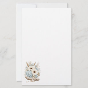 Boho-Blumen-Schreibwarenpapier Briefpapier