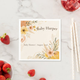 Boho-Blumen-Sonnenparty-Cocktailservietten Serviette
