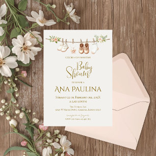 Boho-Blumen-Spanische-Baby-Party-Einladung für Mäd Einladung