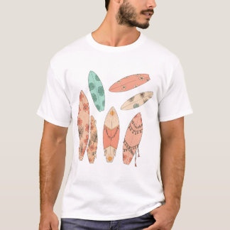 Boho-Blumen-Surfbrett T-Shirt