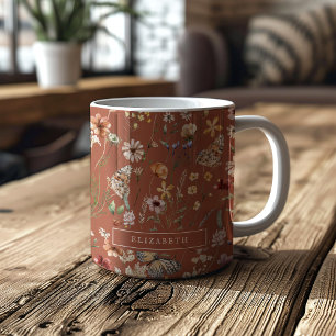 Boho-Blumen-Tasse Kaffeetasse